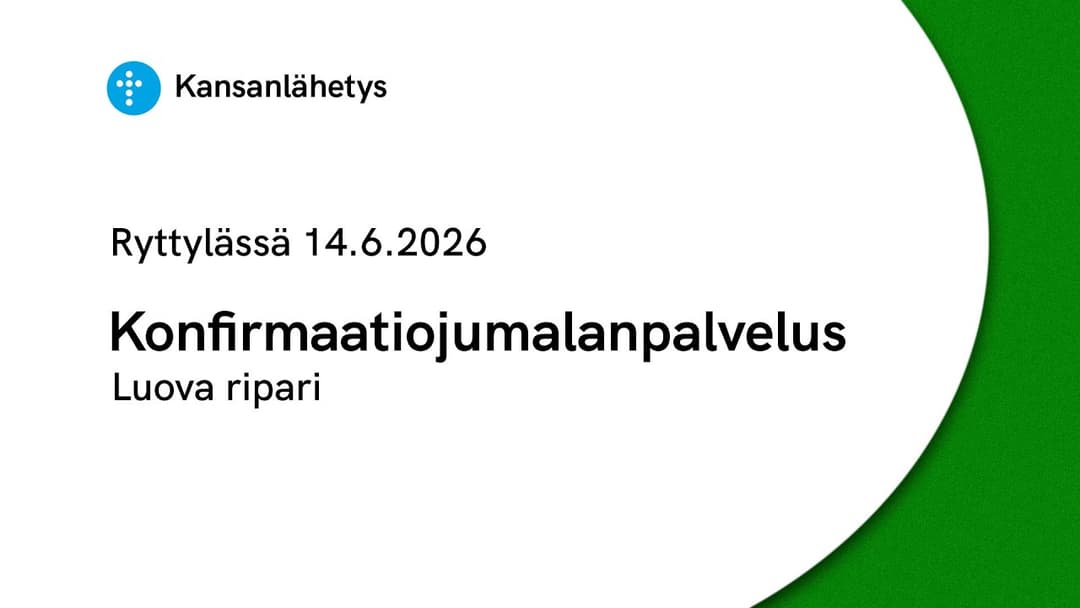 Videon 14.6.2026 klo 13:00 | Konfirmaatiojumalanpalvelus | Luova ripari kansikuva