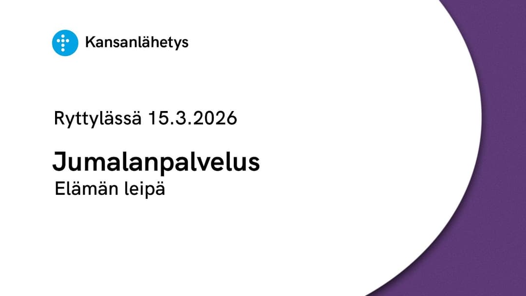 Videon 15.3.2026 klo 13:00 | Jumalanpalvelus, Elämän leipä, Samuel Repo kansikuva